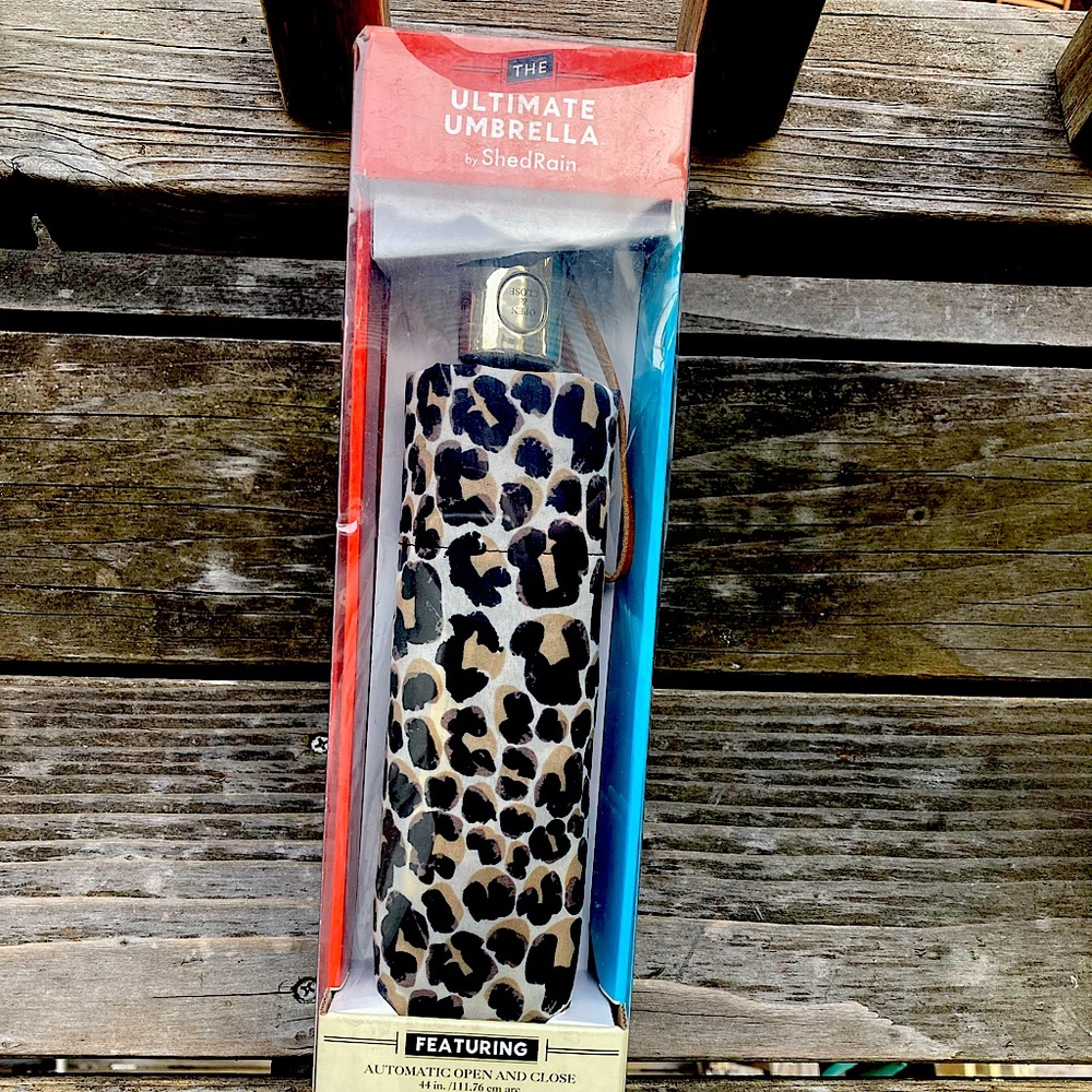 Leopard print umbrella NEW